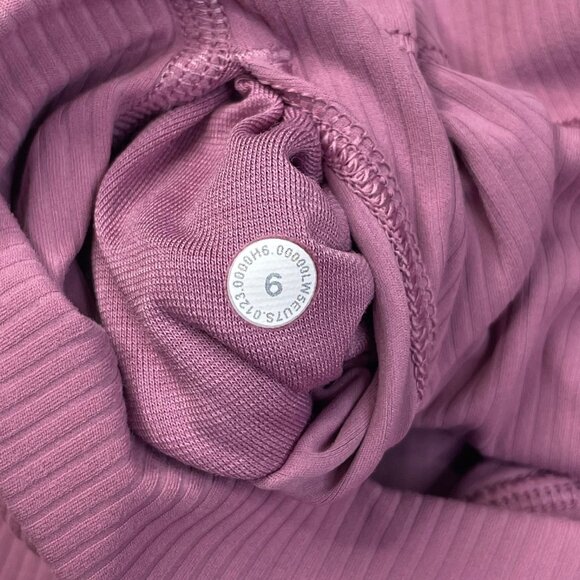 Lululemon Align Ribbed High Rise Pant Legging Velvet Dust Pink - Picture 5 of 10